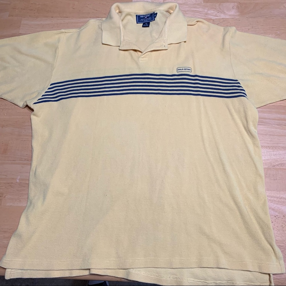 Polo Sport Ralph Lauren XXL Yellow SS waffleShirt